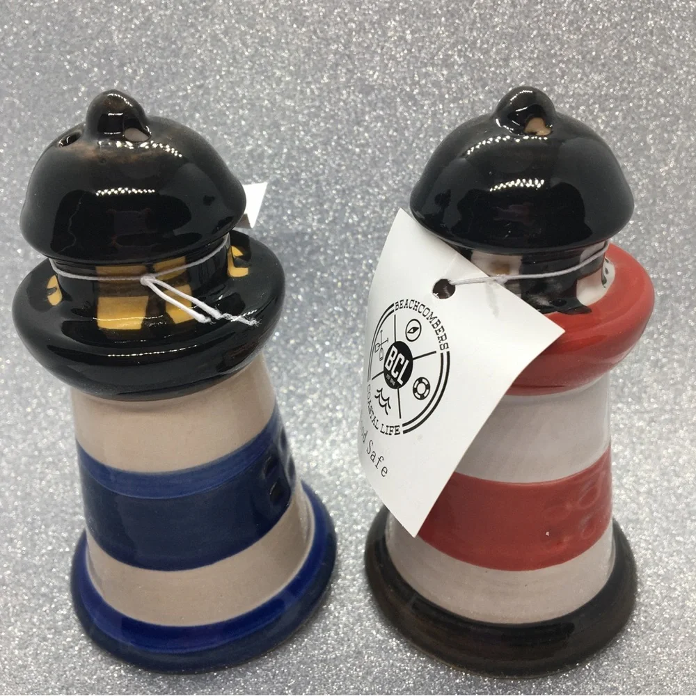 Cracker Barrel Light house Salt and Pepper Shakers
